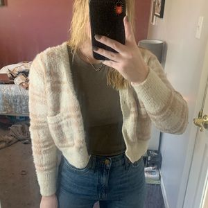 SHEIN cropped plaid sweater